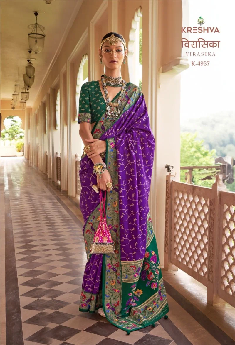 Kreshva Virasika Mercerized Silk Patola Designer Saree Collection 2