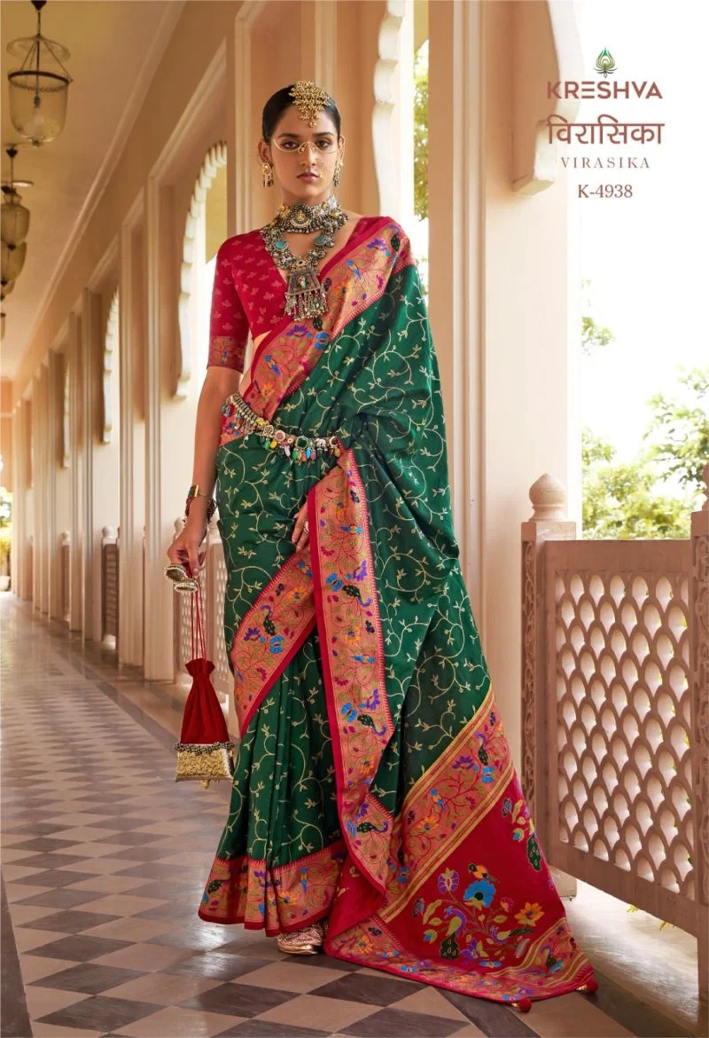 Kreshva Virasika Mercerized Silk Patola Designer Saree Collection 5