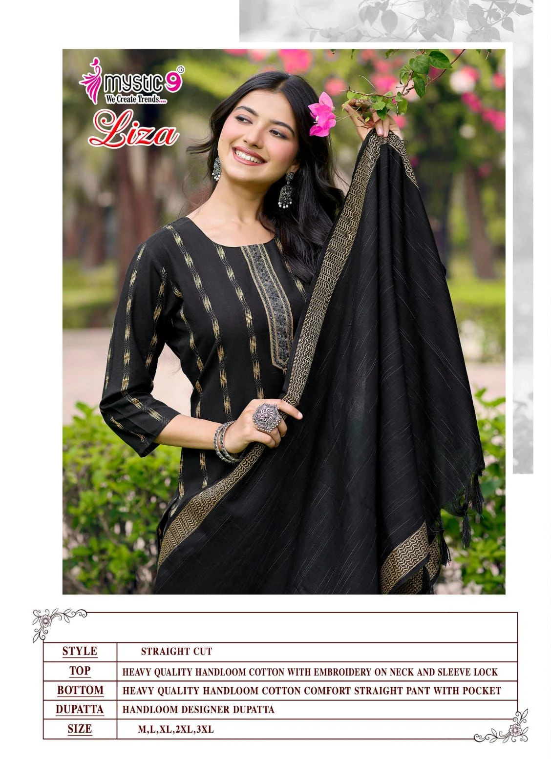 LIZA VOL 6 Handloom Cotton Staraight Cut Suit 11