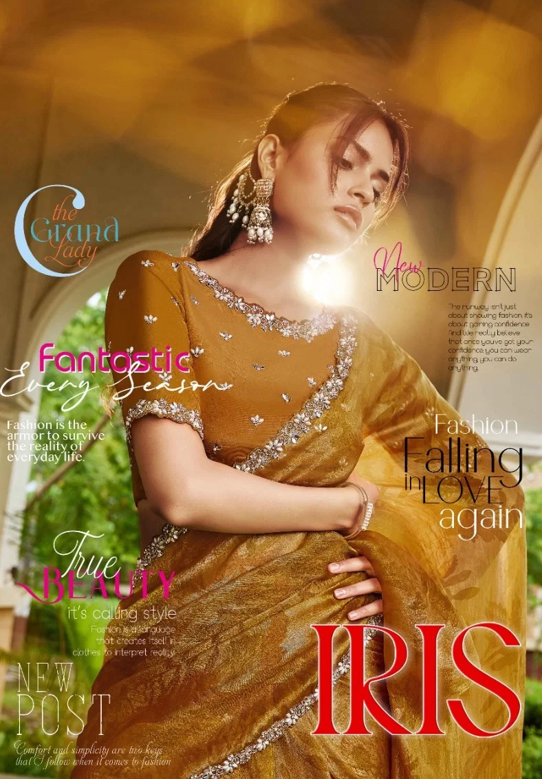 Mahotsav Norita 45000 Iris Two Town Satin Silk Designer Saree Collection 1