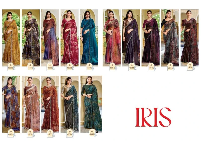 Mahotsav Norita 45000 Iris Two Town Satin Silk Designer Saree Collection 11