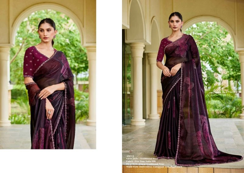 Mahotsav Norita 45000 Iris Two Town Satin Silk Designer Saree Collection 18