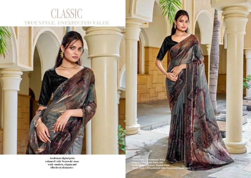Mahotsav Norita 45000 Iris Two Town Satin Silk Designer Saree Collection 19