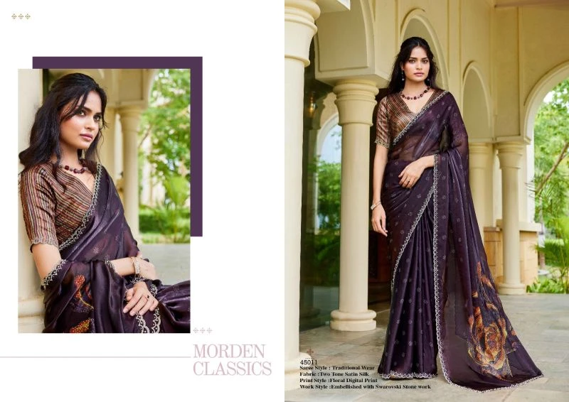 Mahotsav Norita 45000 Iris Two Town Satin Silk Designer Saree Collection 3