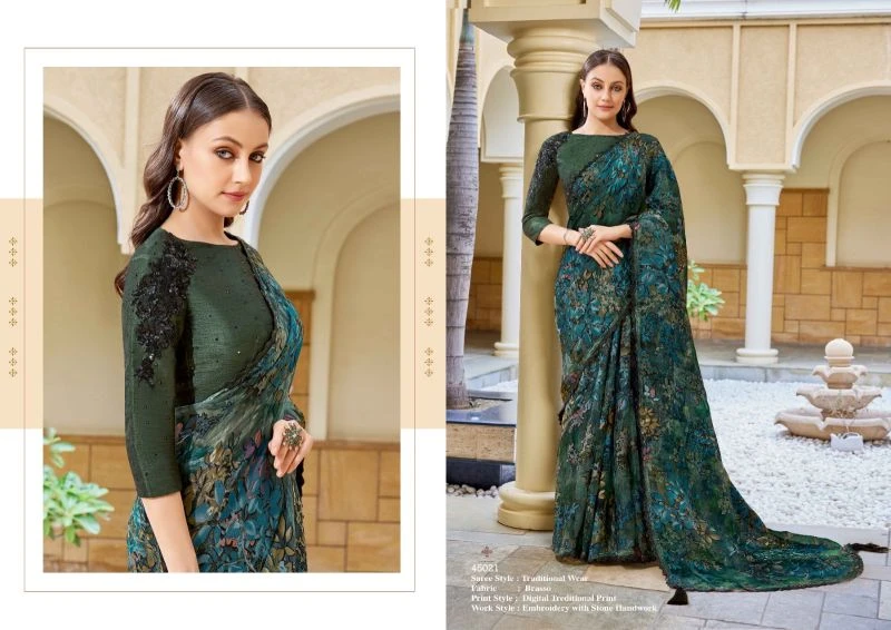 Mahotsav Norita 45000 Iris Two Town Satin Silk Designer Saree Collection 4