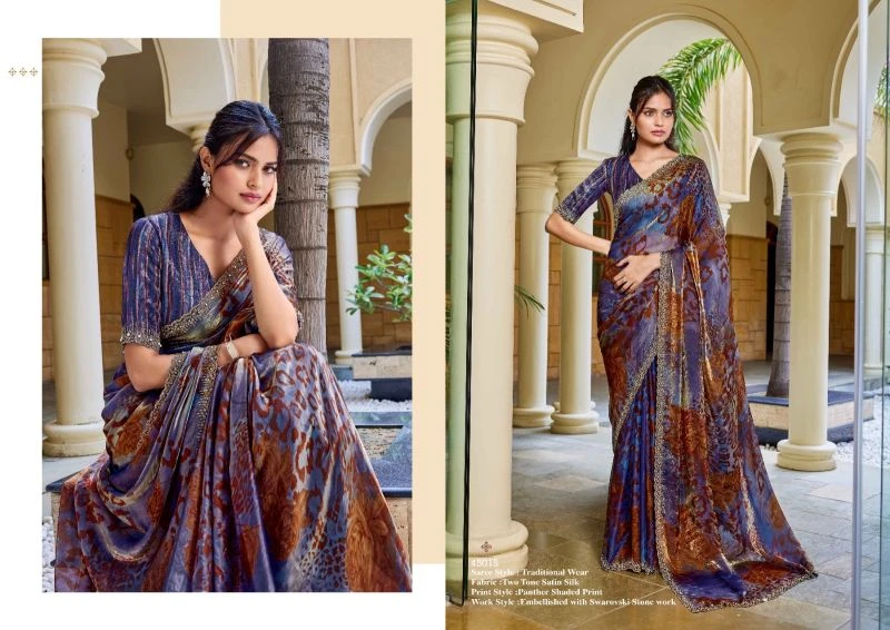 Mahotsav Norita 45000 Iris Two Town Satin Silk Designer Saree Collection 7