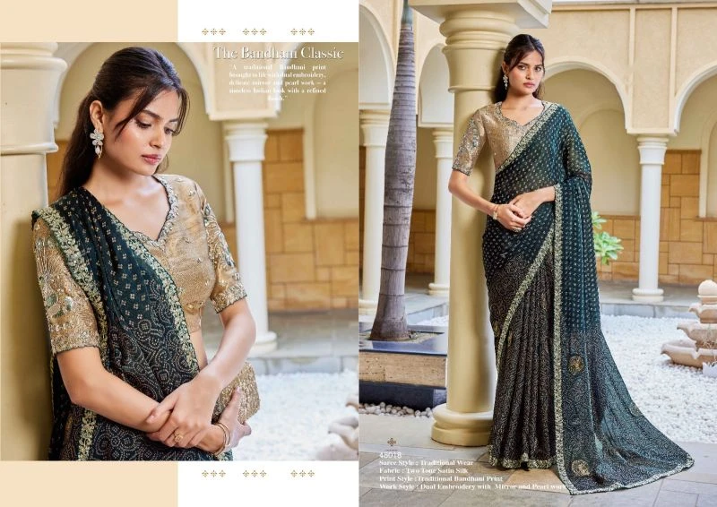 Mahotsav Norita 45000 Iris Two Town Satin Silk Designer Saree Collection 8