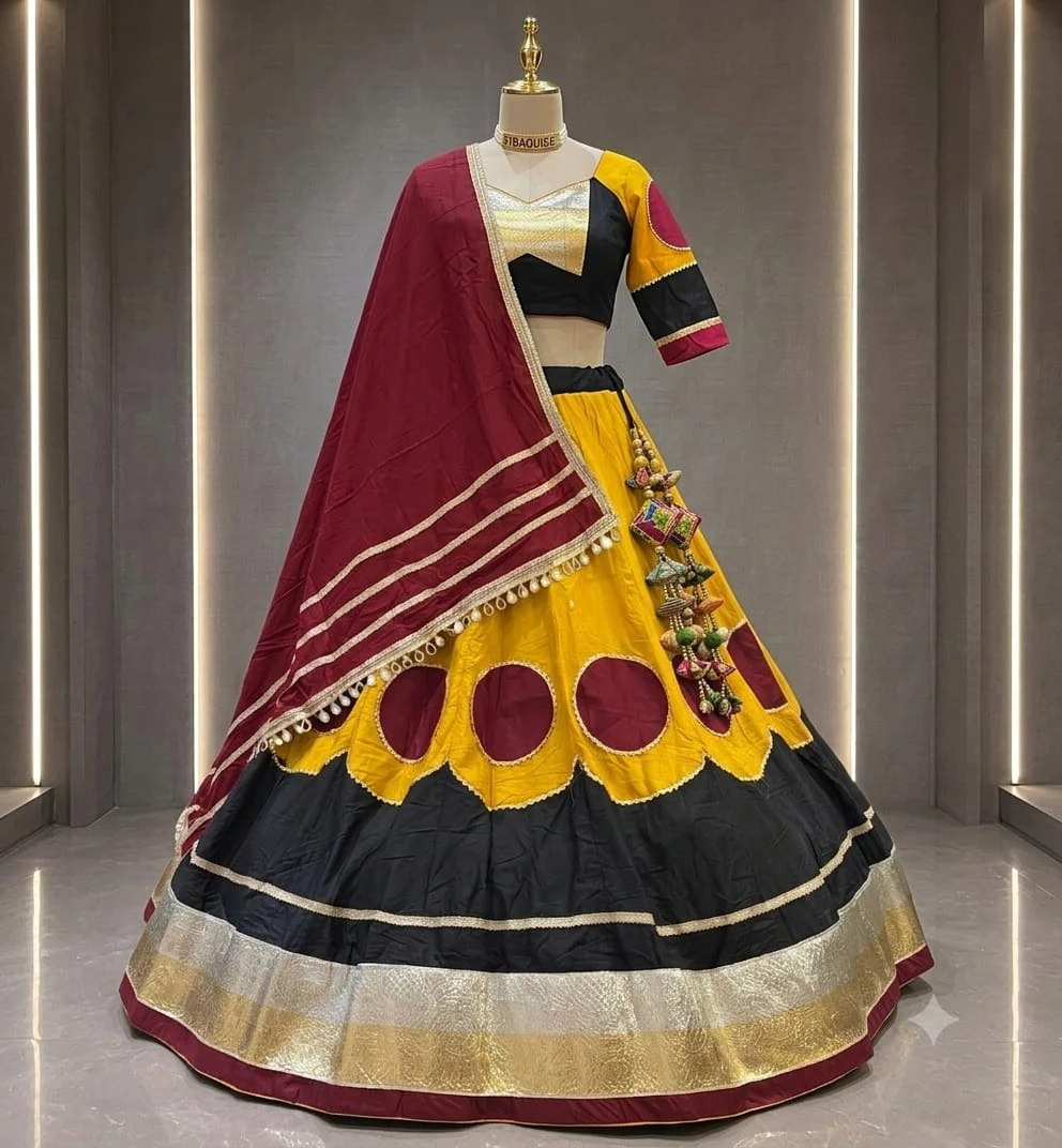 Mayara Pure Cotton Blooming Lehenga Choli With Heavy Lampi Border