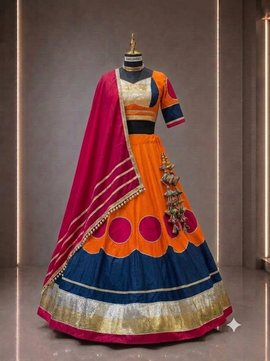 Mayara Pure Cotton Blooming Lehenga Choli With Heavy Lampi Border 6