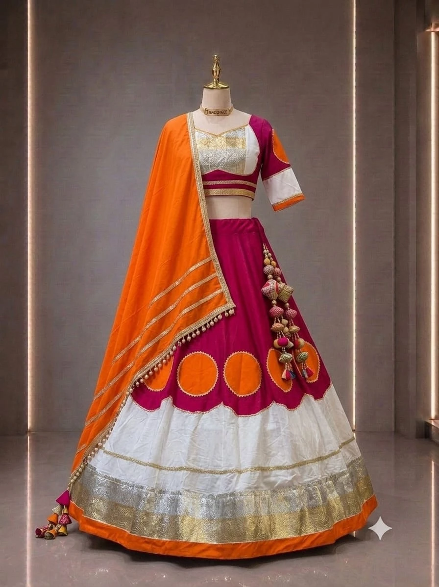 Mayara Pure Cotton Blooming Lehenga Choli With Heavy Lampi Border 8