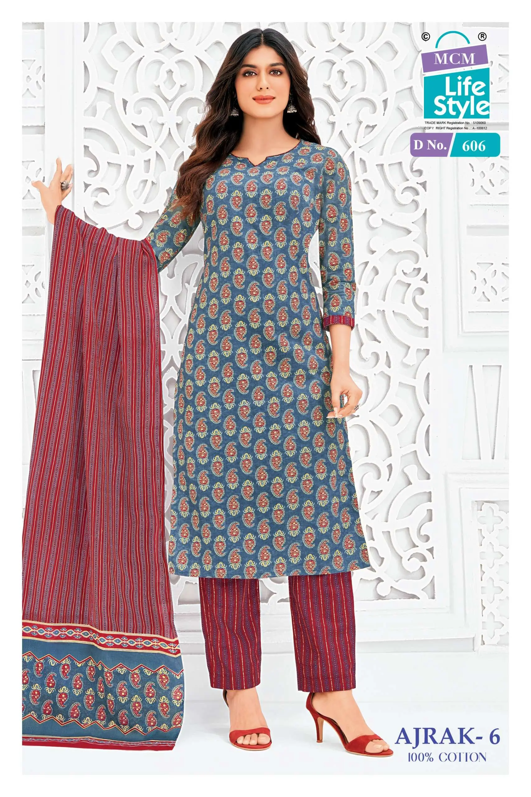 MCM Lifestyle Ajrak Vol 6 Ready Made Collection - Readymade Dress 6