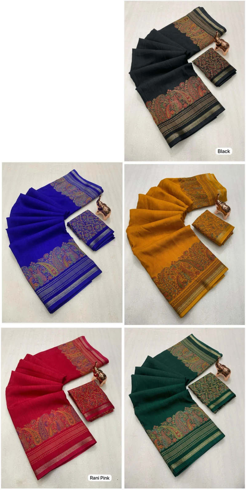 Md Apple 1 Tusser Silk Jacquard Printed Saree Collection 16