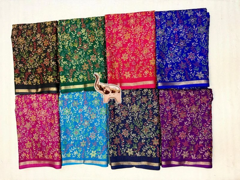 Md Apple 2 Tusser Silk Printed Saree Collection 10