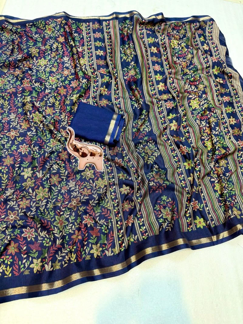 Md Apple 2 Tusser Silk Printed Saree Collection 11