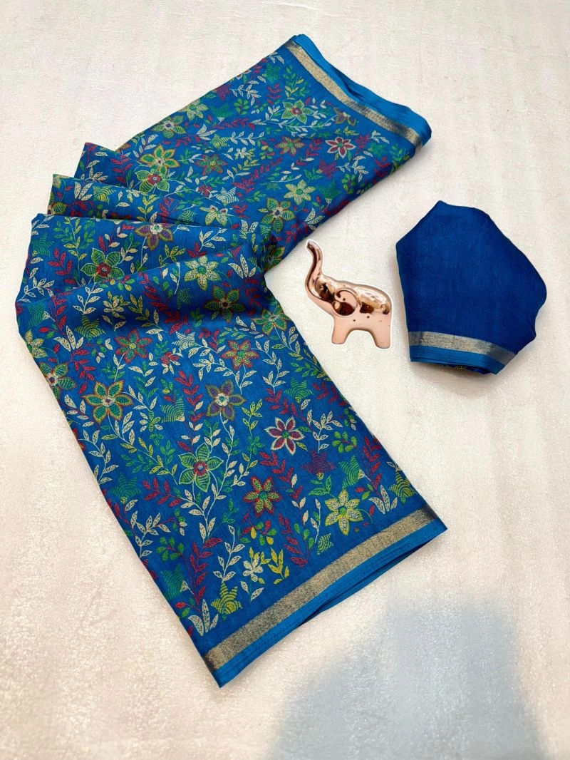 Md Apple 2 Tusser Silk Printed Saree Collection 2
