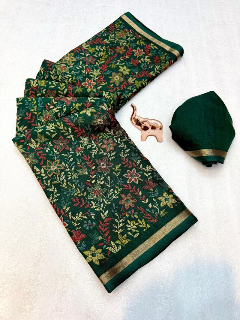 Md Apple 2 Tusser Silk Printed Saree Collection 6