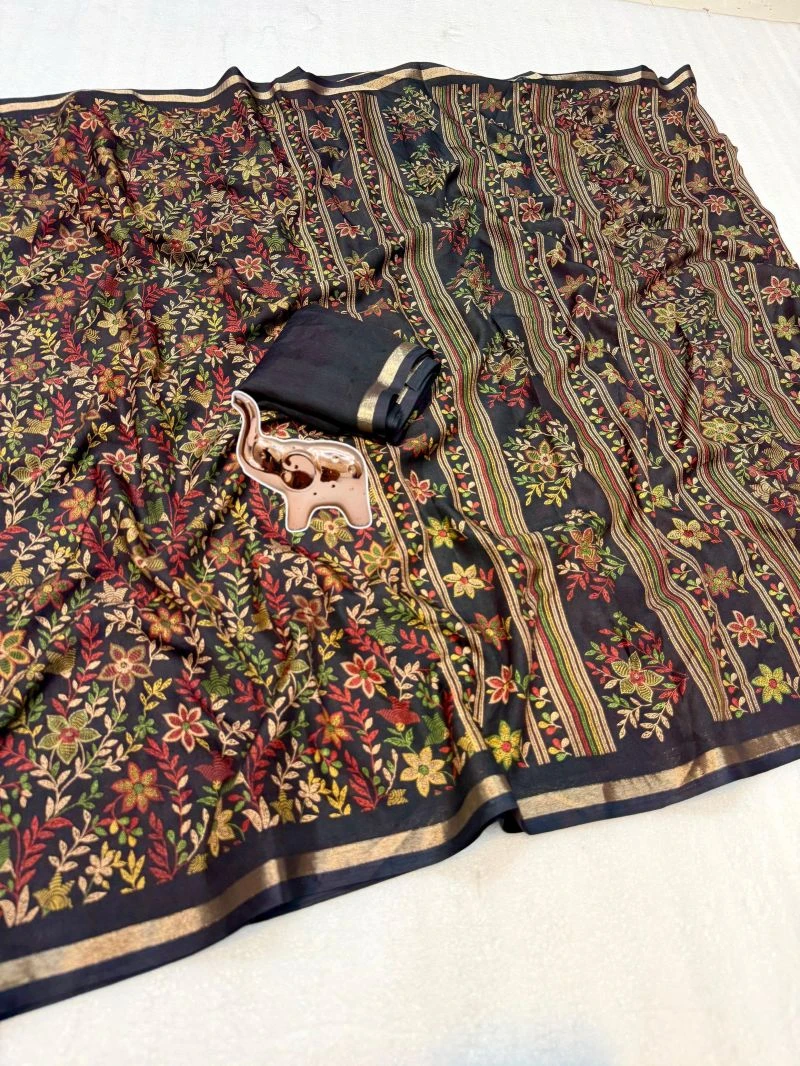 Md Apple 2 Tusser Silk Printed Saree Collection 9