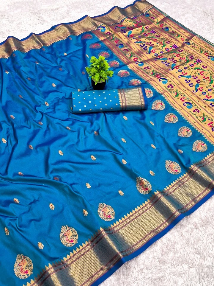 Meera 358 Paithani Silk Zari Weaving Saree Collection 1