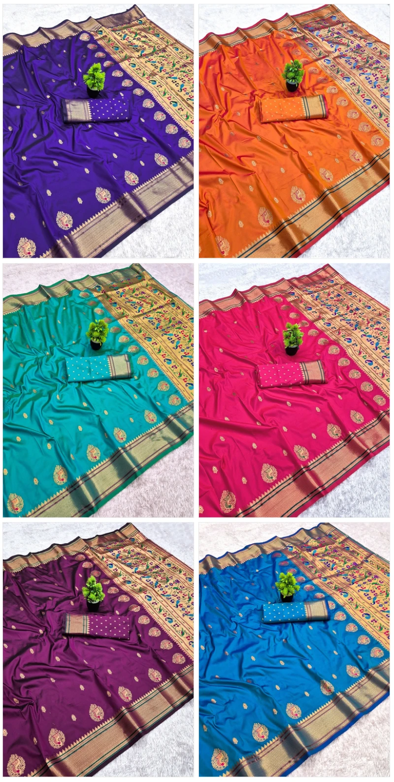 Meera 358 Paithani Silk Zari Weaving Saree Collection 2