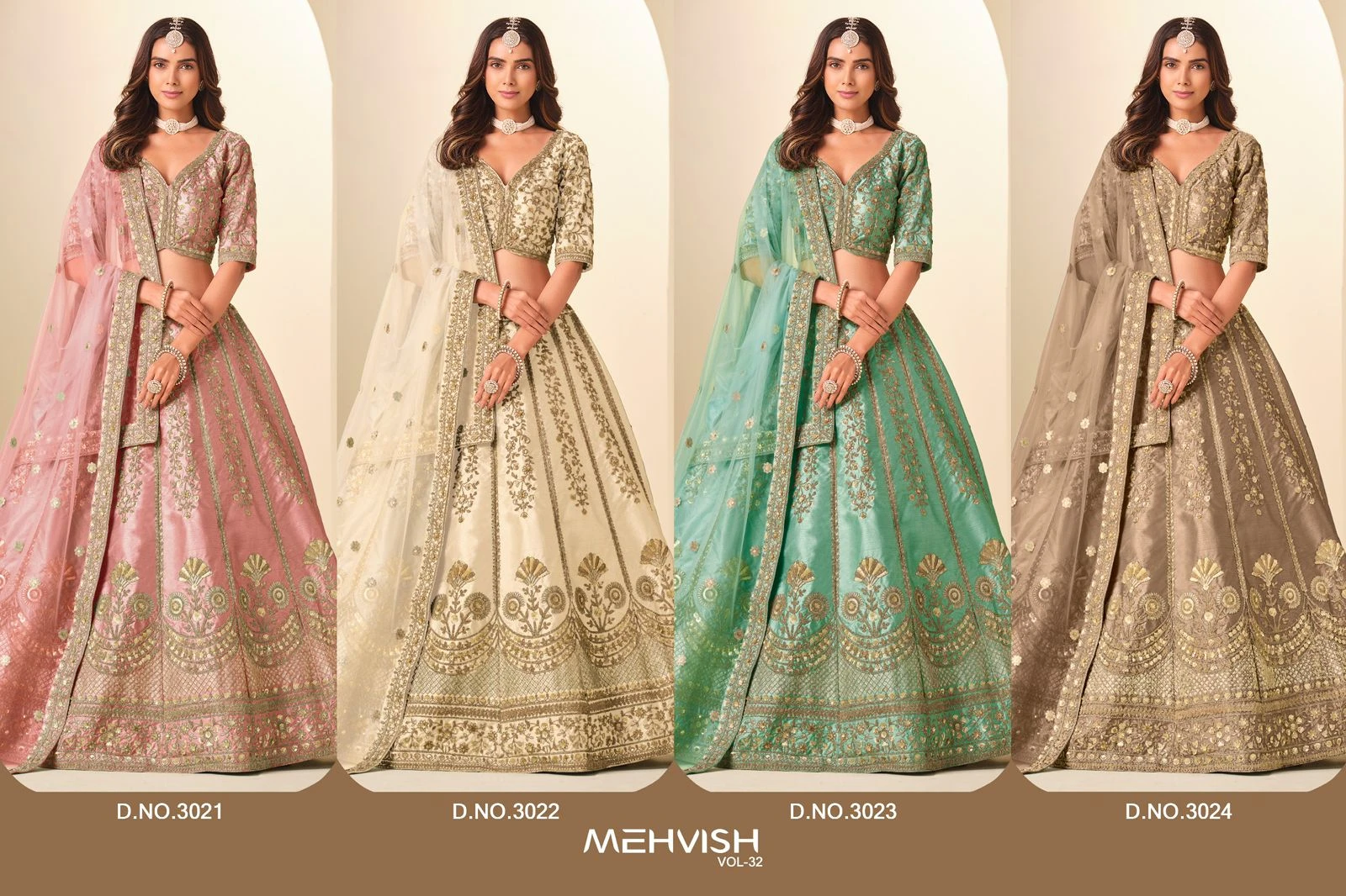 Mehvish Vol-32 Art Silk Embroidered Designer Lehenga Choli Collection 11