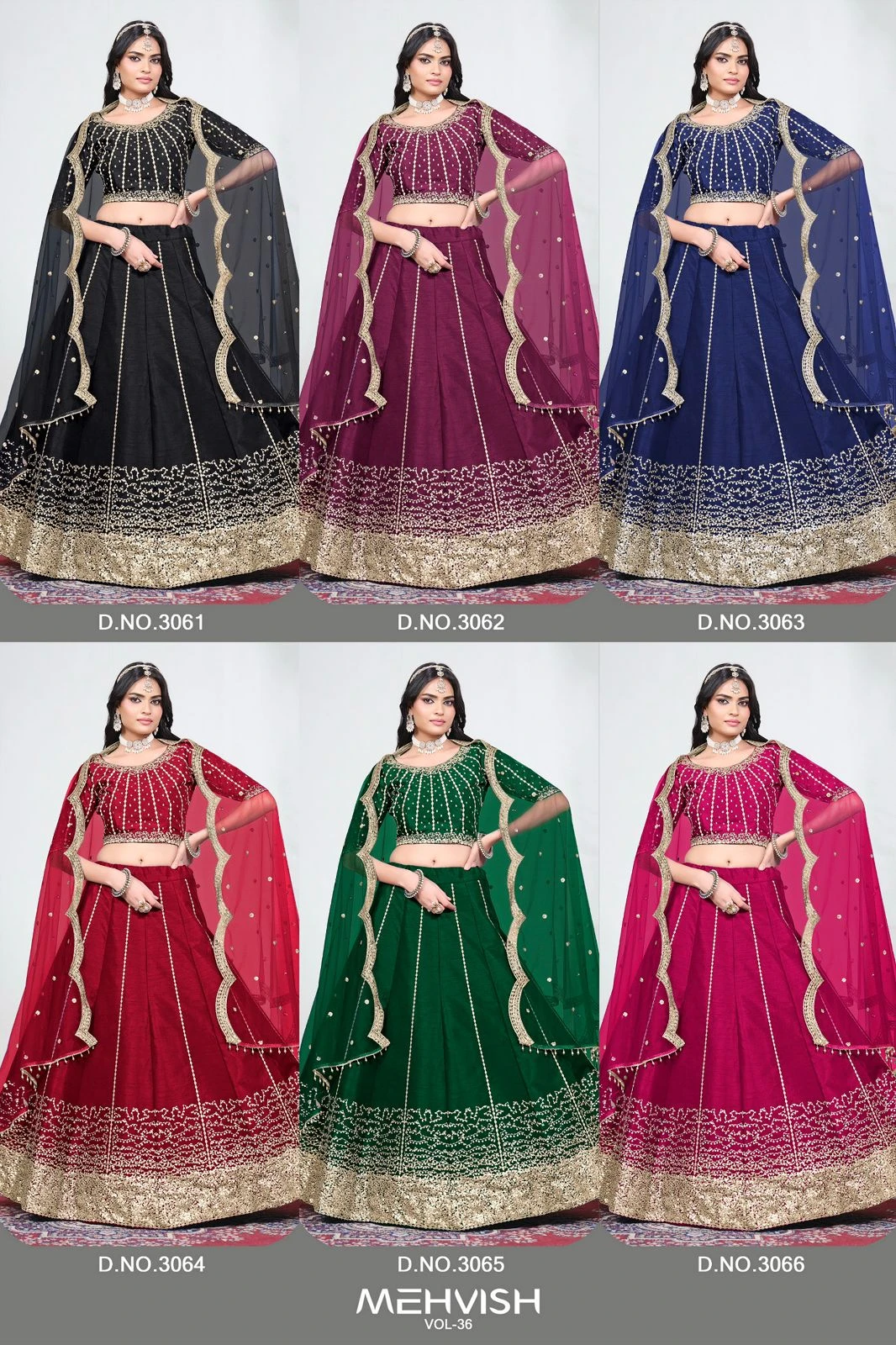 Mehvish Vol-36 Art Silk Wholesale Lehenga Catalogue 12