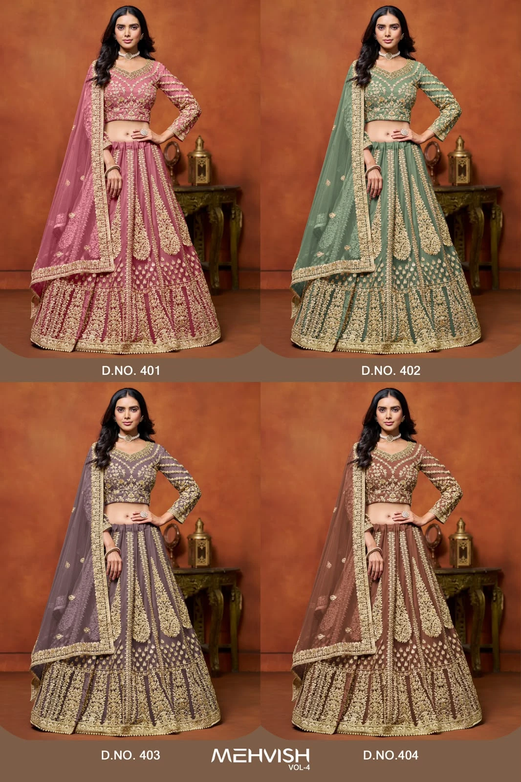 Mehvish Vol 4 Bridal Lehenga Choli Wholesale 9