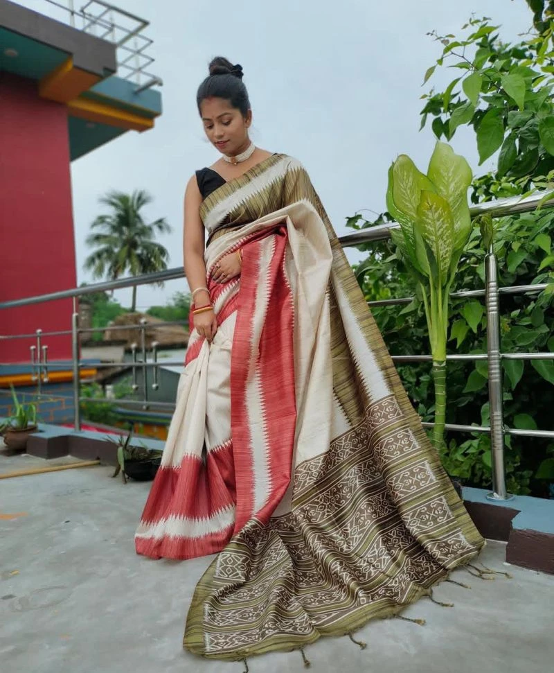 Meraki Vol 18 Tusser Silk Digital Printed Saree Collection 3