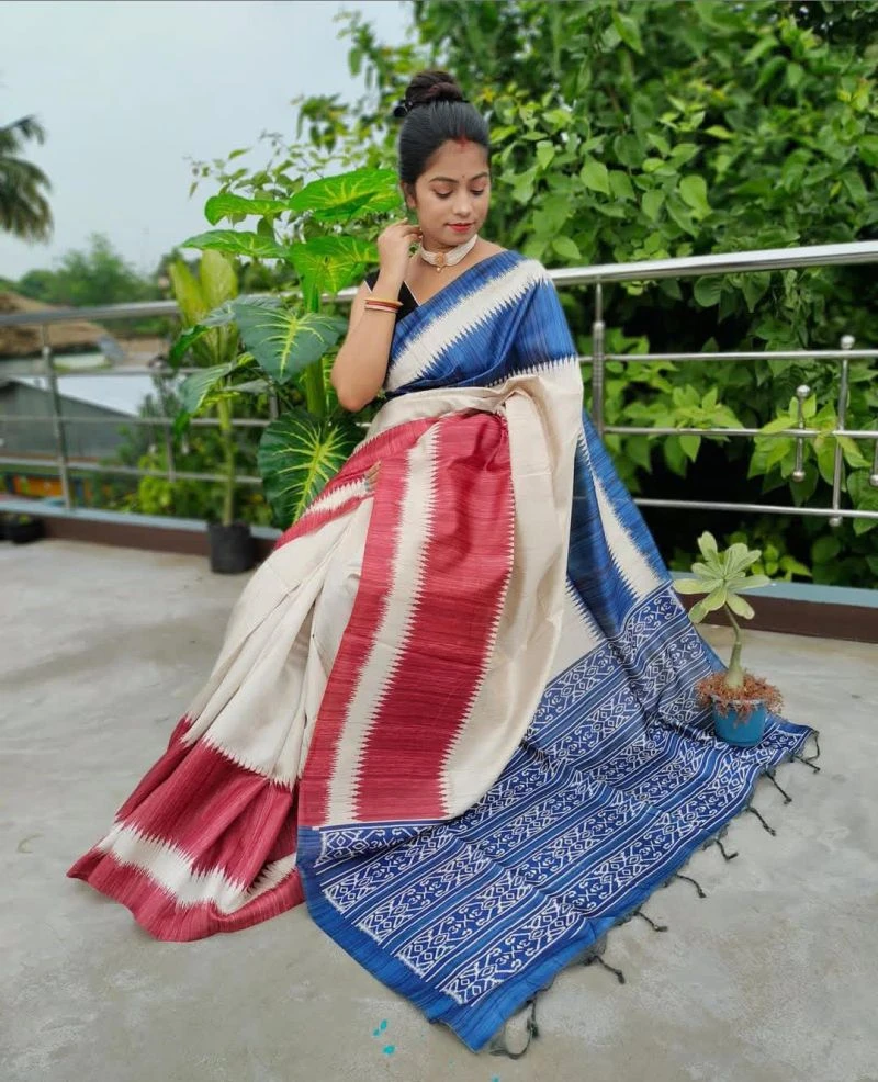 Meraki Vol 18 Tusser Silk Digital Printed Saree Collection 4