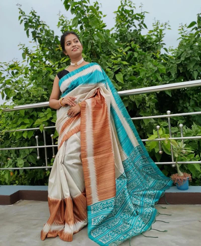 Meraki Vol 18 Tusser Silk Digital Printed Saree Collection 5