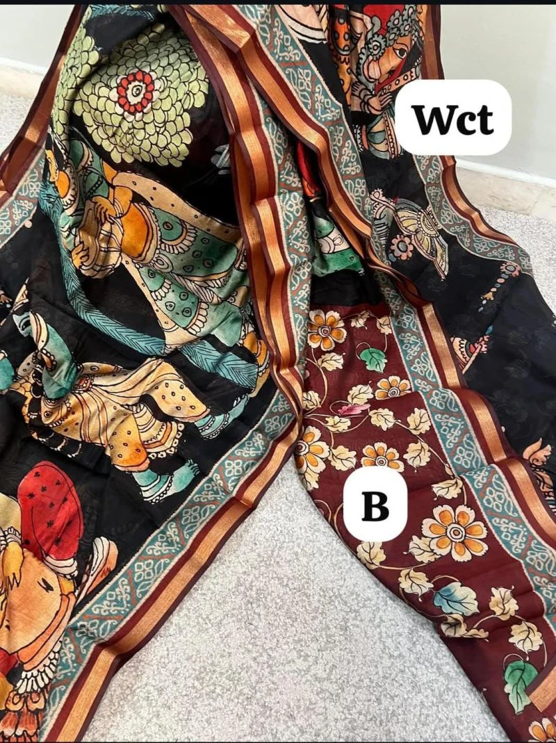 Meraki Vol 19 Mul Cotton Kalamkari Design Saree Collection 2