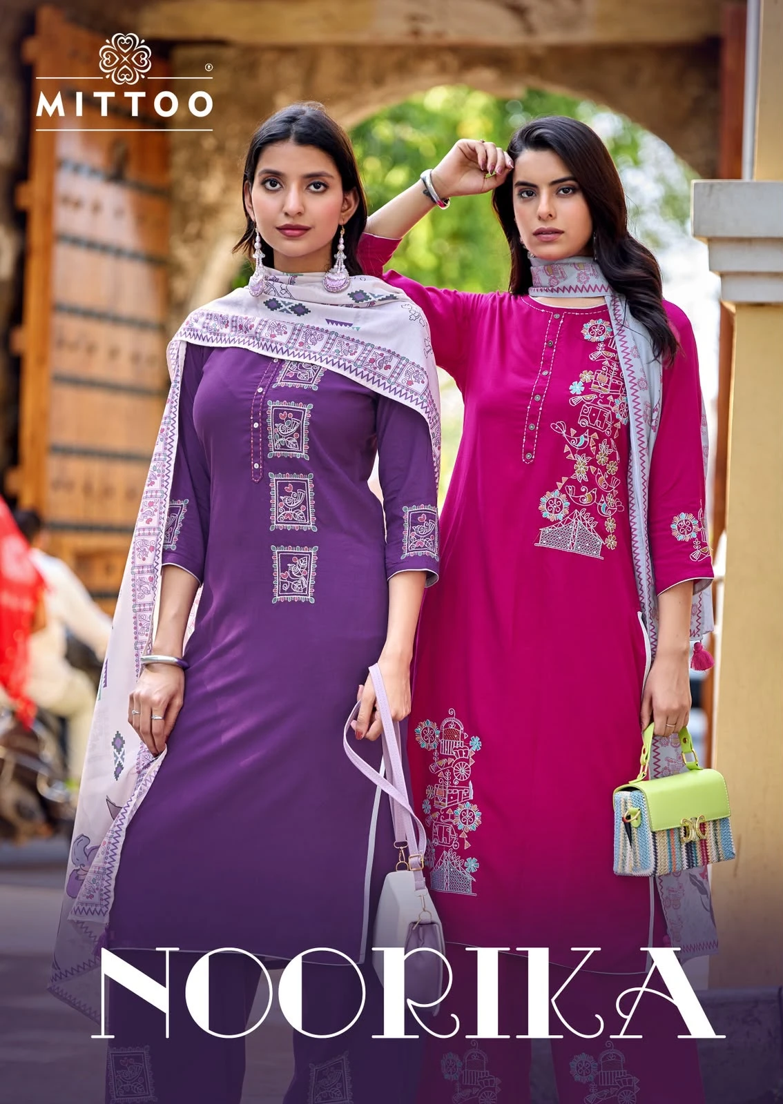 MITTOO Noorika Rayon Readymade Suit With Embroidery Work 1