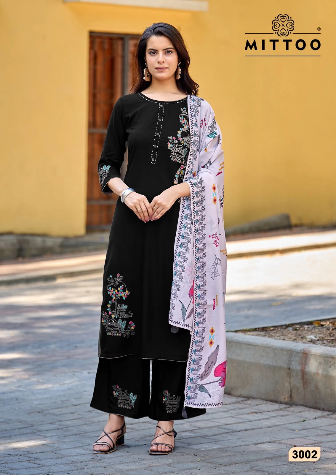 MITTOO Noorika Rayon Readymade Suit With Embroidery Work 5