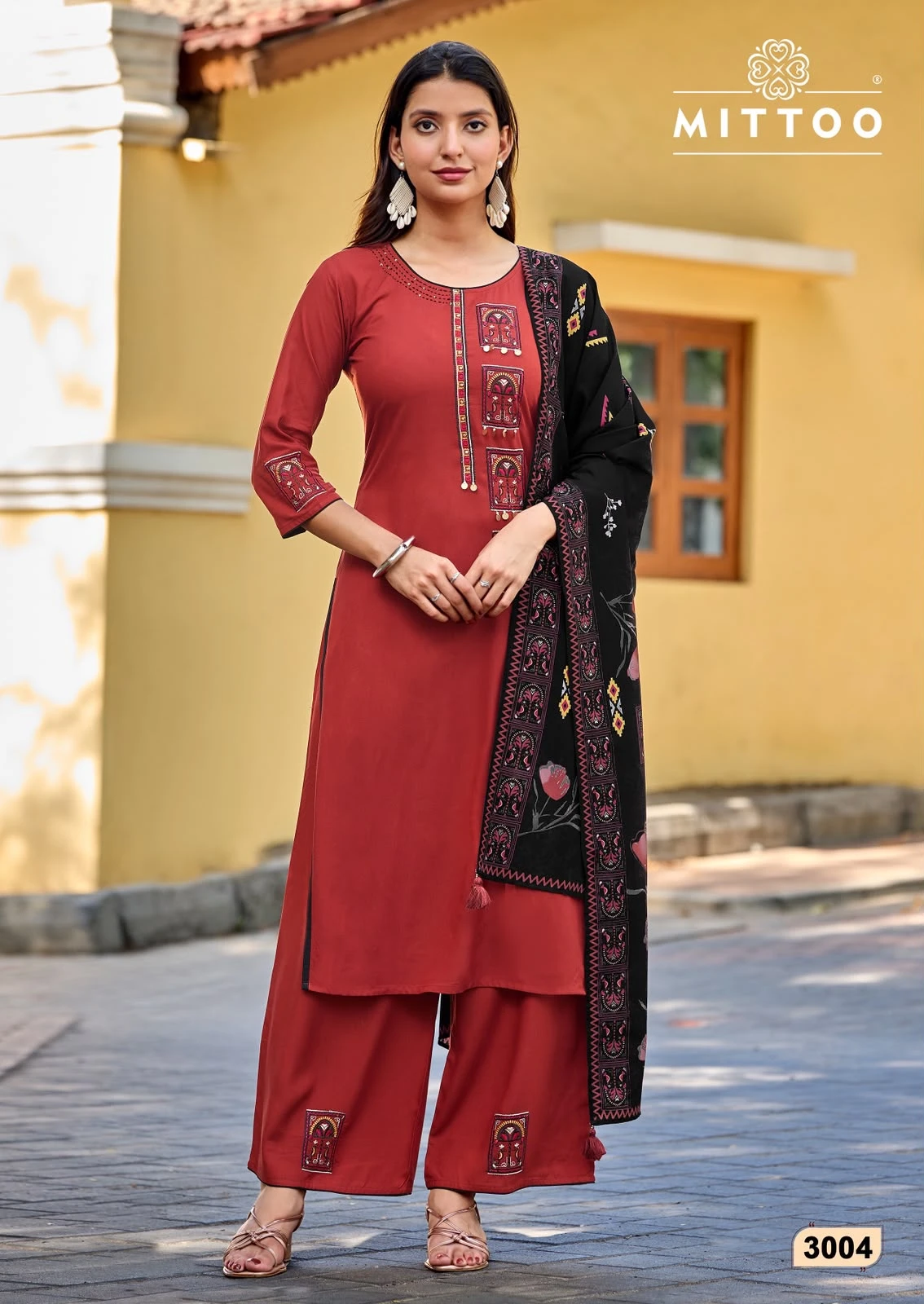 MITTOO Noorika Rayon Readymade Suit With Embroidery Work 6
