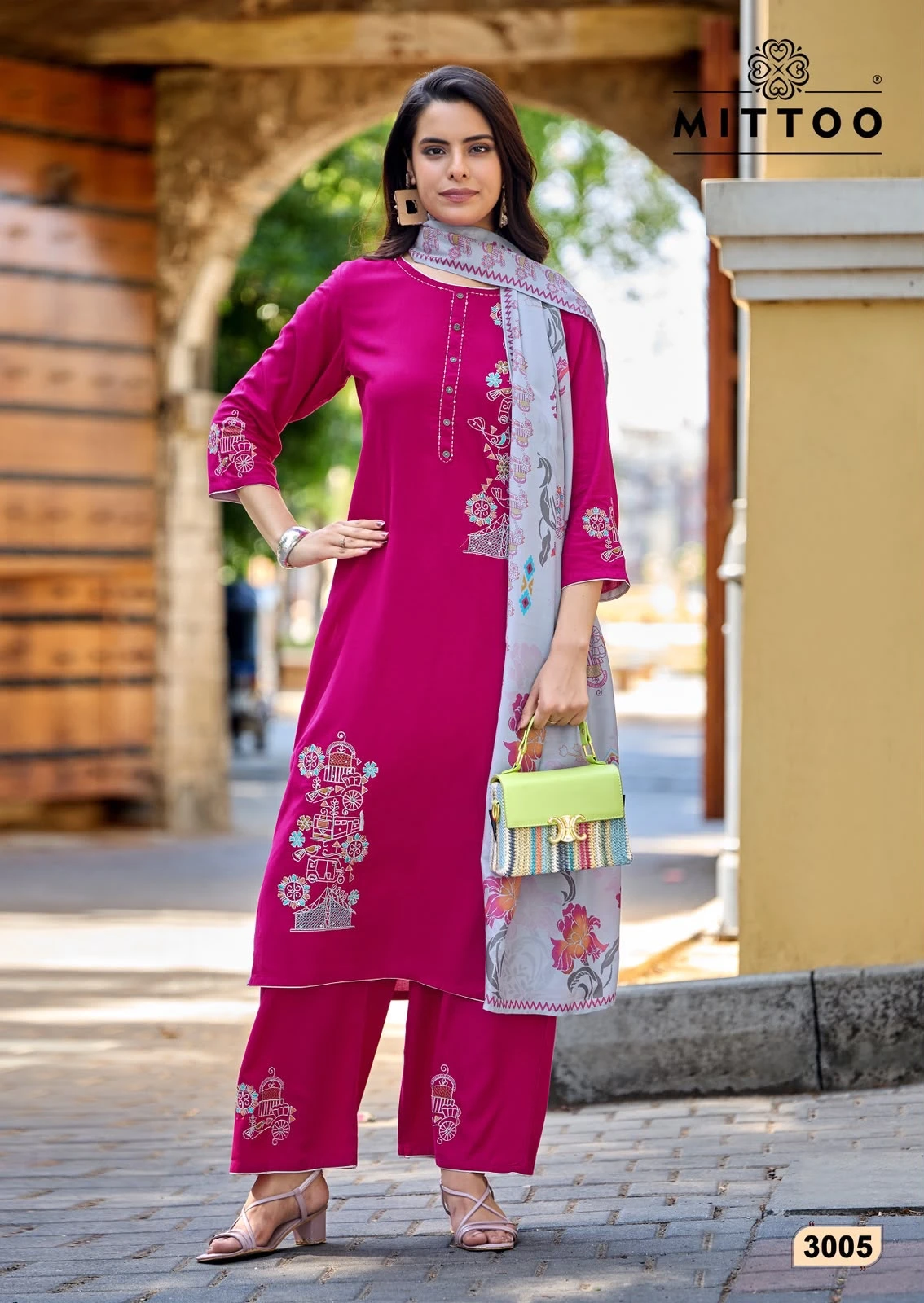 MITTOO Noorika Rayon Readymade Suit With Embroidery Work 9
