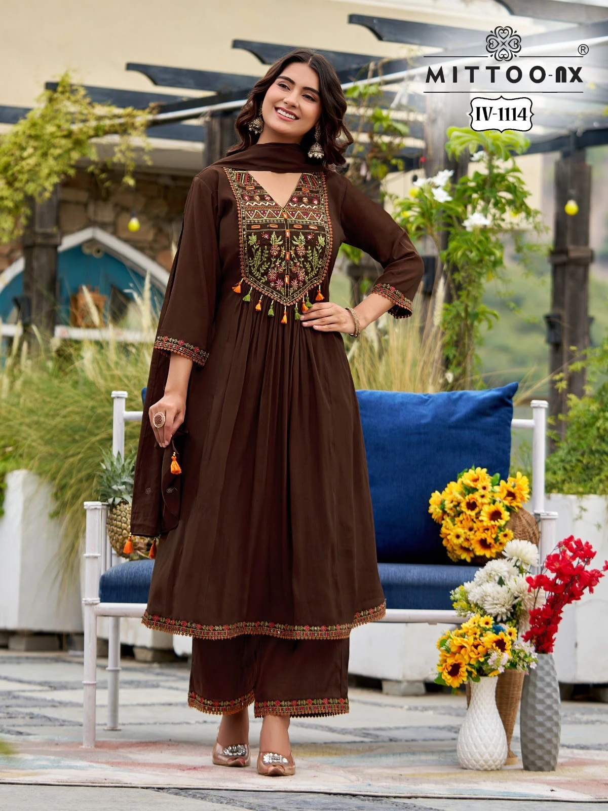 Mittoo NX Top Bottom Dupatta Combo Size Set 2