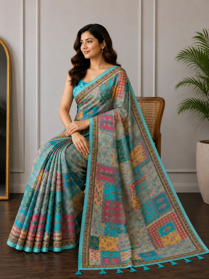 Mv Vis 37 Cotton Patchwork Printed Saree Collection 2