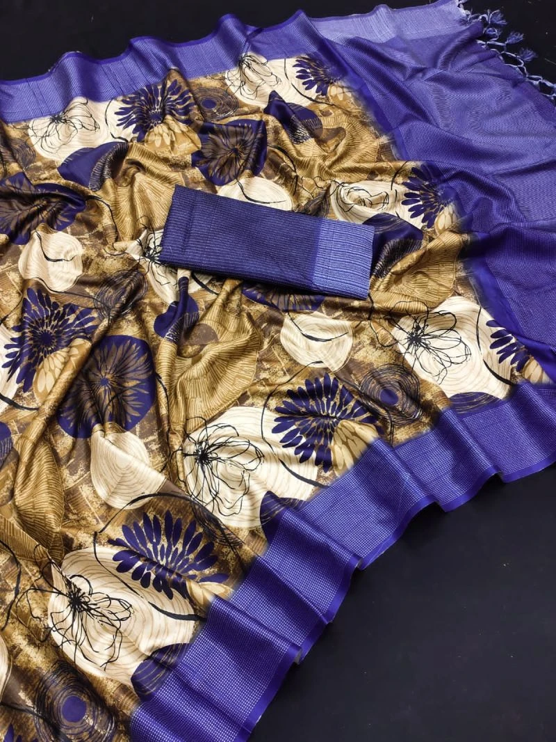 Myra Vol 12 Kanjivaram Zari Silk Geometric Printed Saree Collection 5