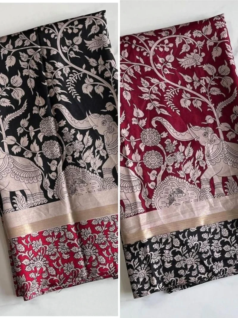 Myra Vol 13 Cotton Kalamkari Printed Saree Collection 4