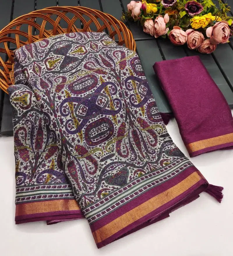 Myra Vol 14 Soft Mul Cotton Ajrakh Printed Saree Collection 3