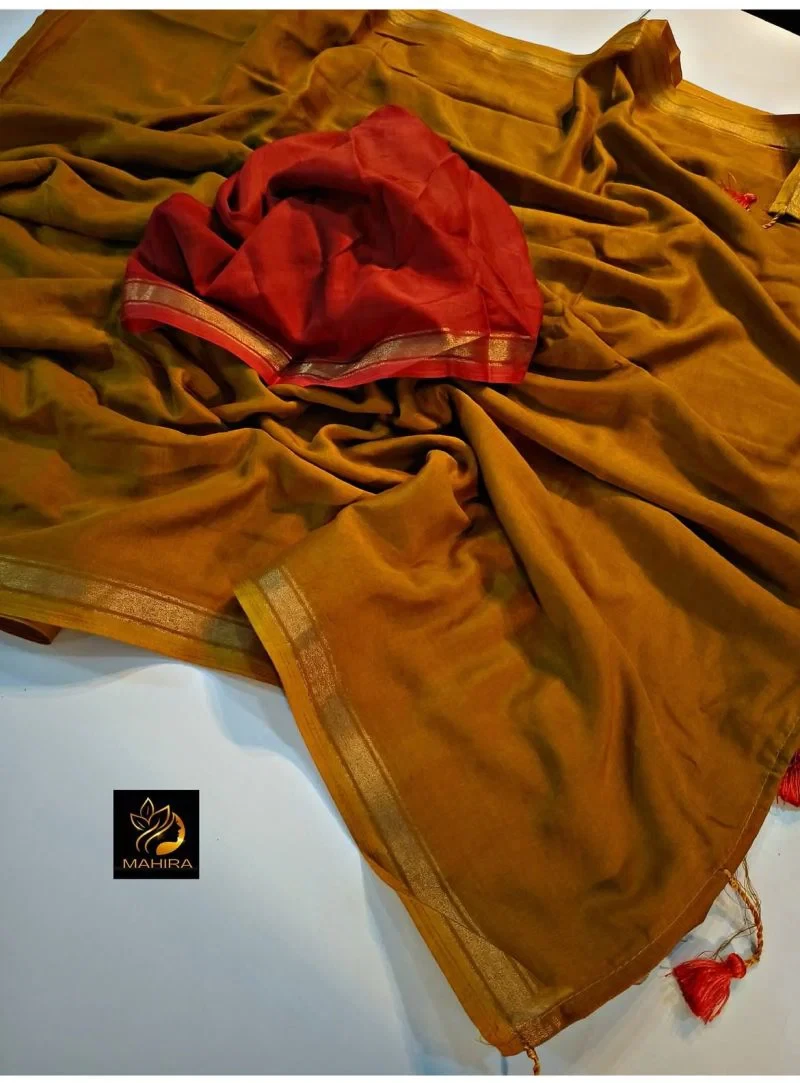 Myra Vol 16 Mul Cotton Plan Zari Border Saree Collection 13