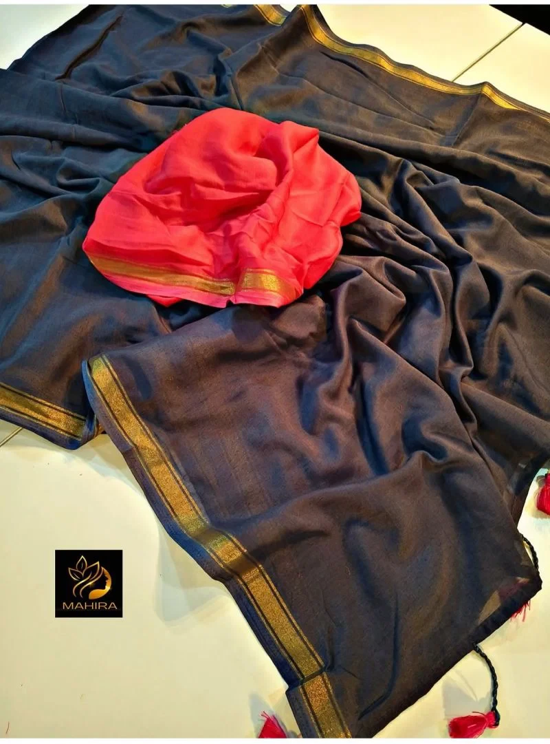Myra Vol 16 Mul Cotton Plan Zari Border Saree Collection 3