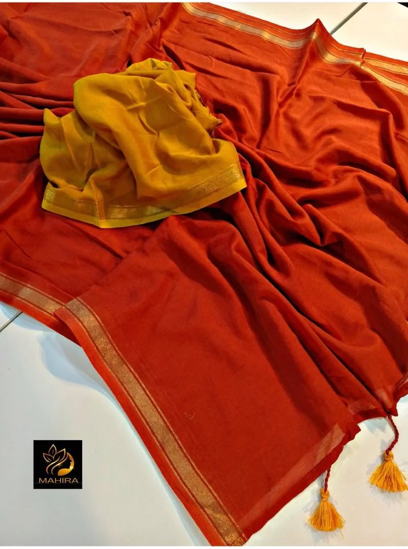 Myra Vol 16 Mul Cotton Plan Zari Border Saree Collection 8