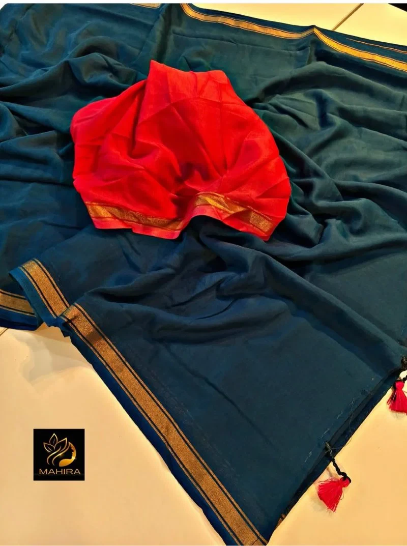 Myra Vol 16 Mul Cotton Plan Zari Border Saree Collection 9
