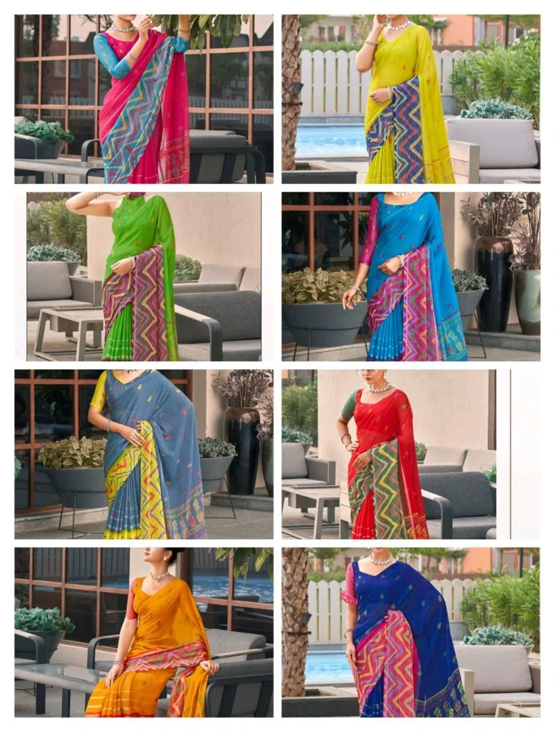 Myra Vol 2 Viscose Silk Printed Saree Collection 10