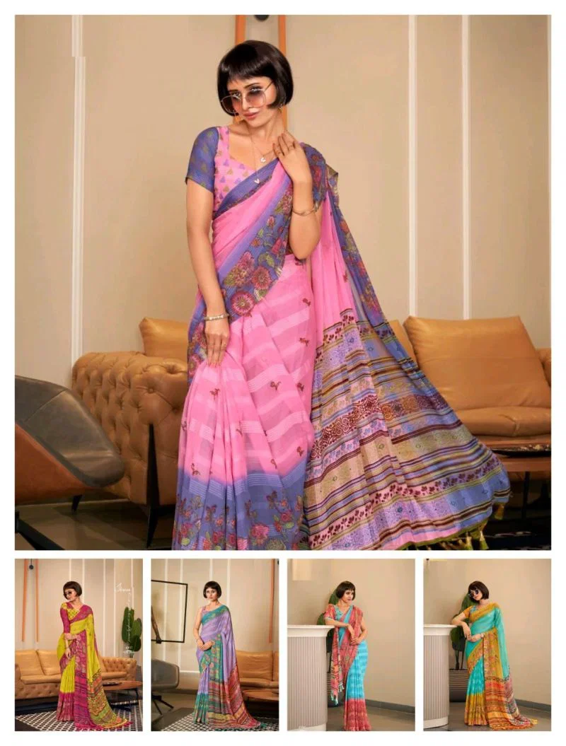 Myra Vol 3 Chiffon Silk Printed Saree 7