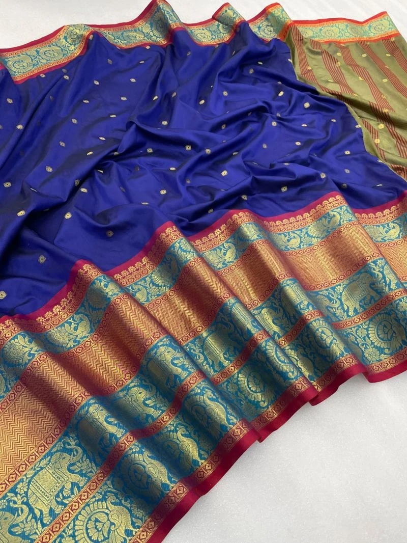 Myra Vol 4 Cotton Lichi Silk Zari Weaving Saree Collection 3