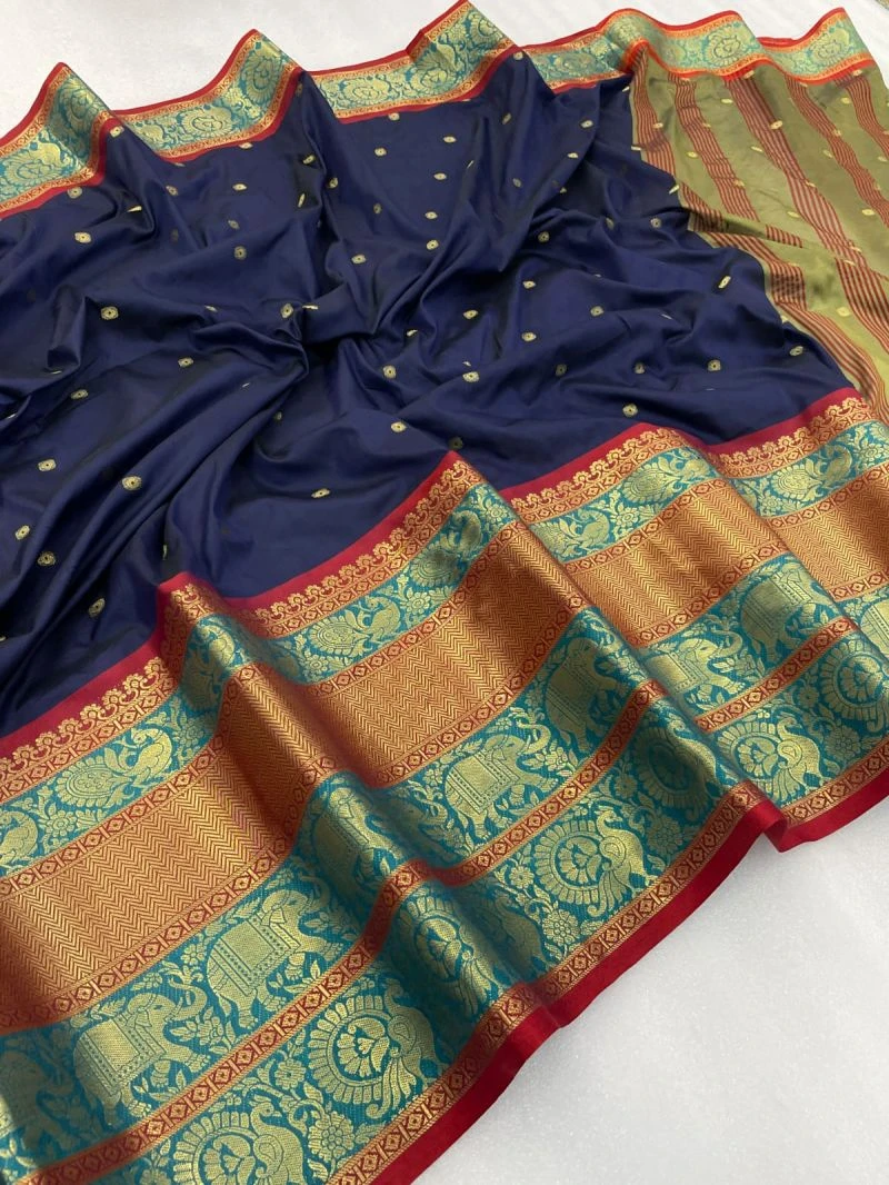 Myra Vol 4 Cotton Lichi Silk Zari Weaving Saree Collection 4