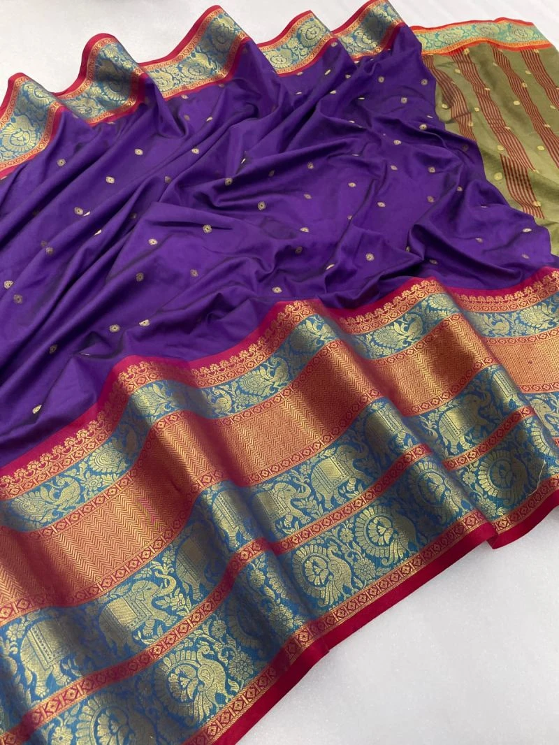 Myra Vol 4 Cotton Lichi Silk Zari Weaving Saree Collection 6