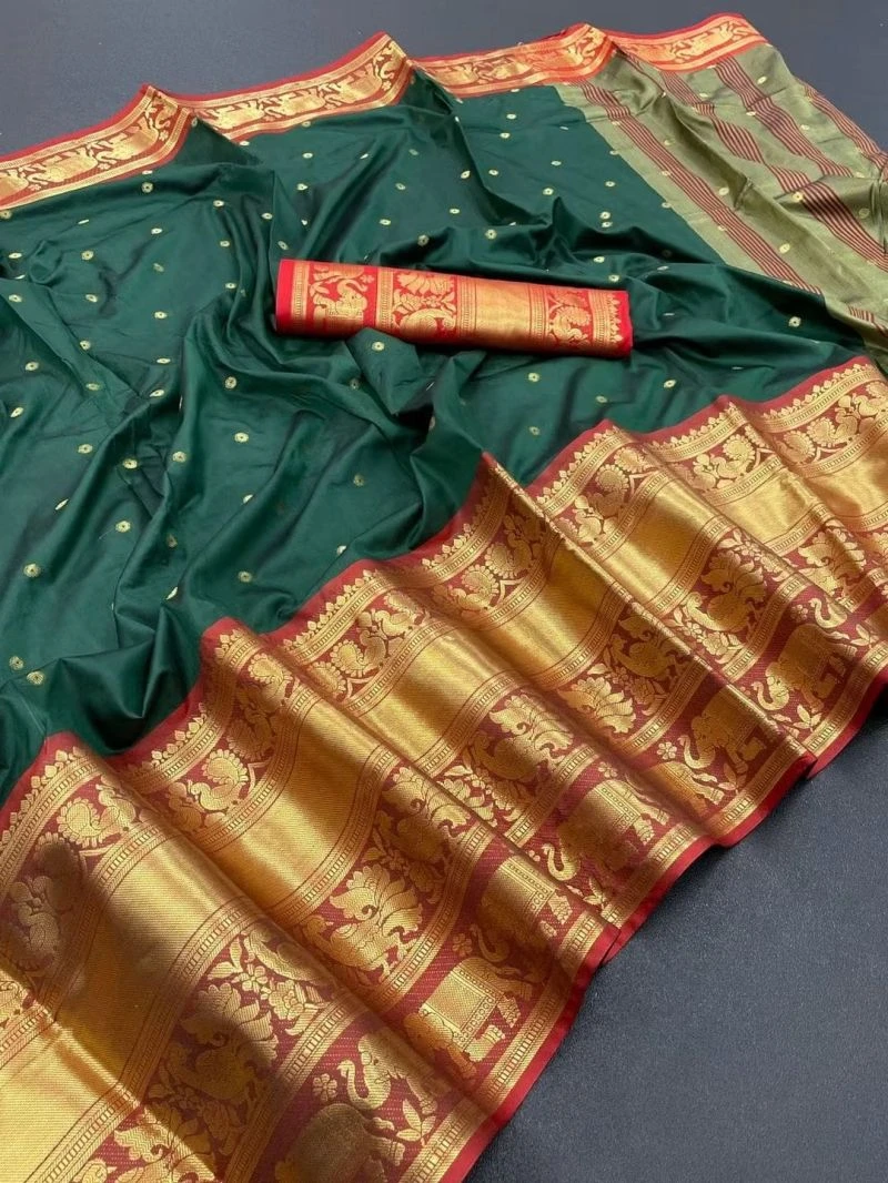 Myra Vol 4 Cotton Lichi Silk Zari Weaving Saree Collection 7
