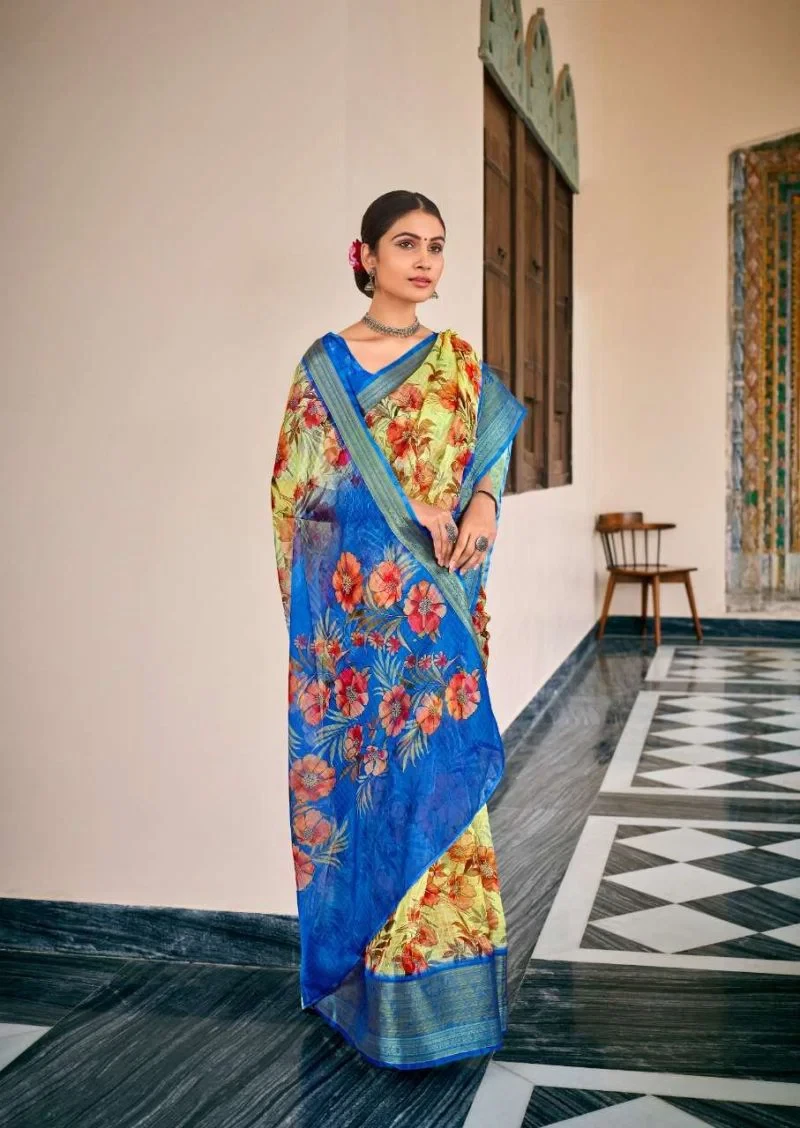 Nandi Silk Soft Organza Silk Digital Printed Saree Collection 10